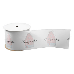 En Satin Félicitations Pour Votre Nouveau Ruban Home