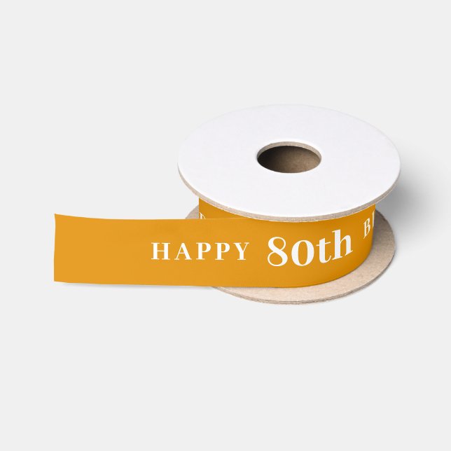 En Satin Fête 80 : Joyeux Anniversaire Ruban Jaune (Bobine)