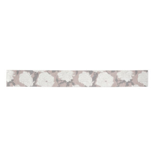 En Satin Fleuves d'ivoire, ruban romantique tropicale