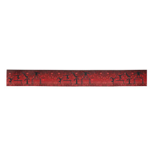 En Satin Gymnastique Ruban rouge et noir