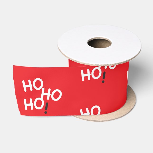 En Satin Ho Ho Ho ! Texte Ruban Rouge (Bobine)