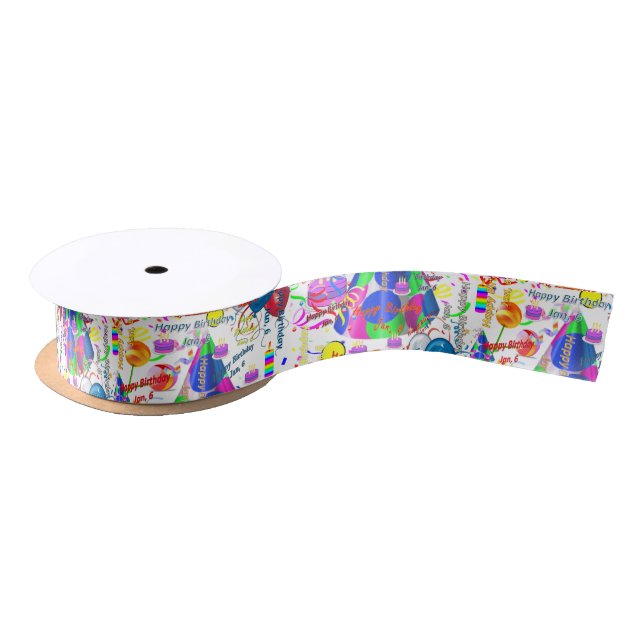 En Satin Janvier 6 Anniversaire Ruban (Bobine)