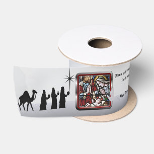 En Satin Jésus est la raison du ruban de GiftWrap de saiso