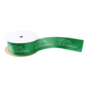 En Satin Joyeux Noël Couleur personnalisée Ruban de Noël