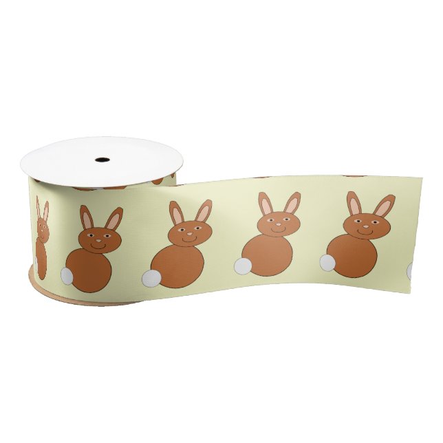 En Satin Joyeux Ruban Bunny de Pâques (Bobine)