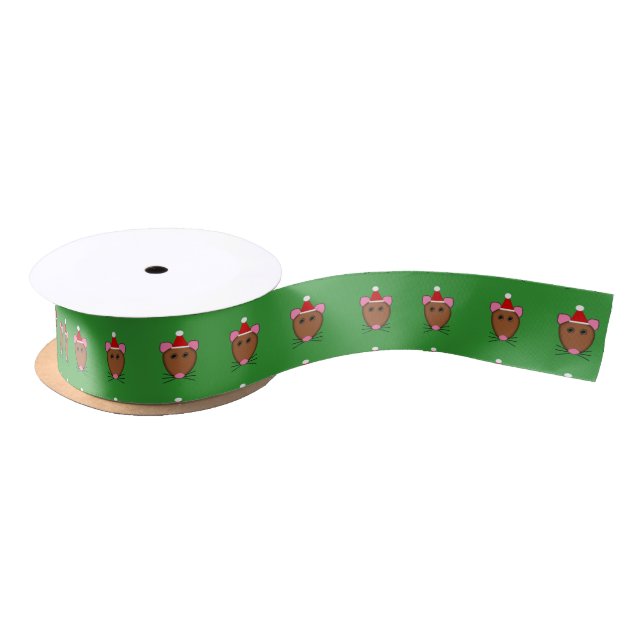 En Satin Joyeux ruban de la souris de Noël (Bobine)