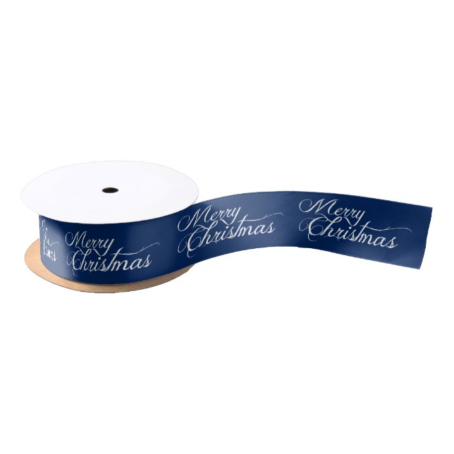 En Satin Joyeux ruban fait sur commande de Noël de couleur (Bobine)