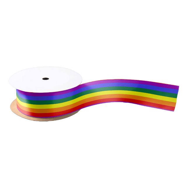 En Satin L'arc-en-ciel solide barre le ruban (Bobine)