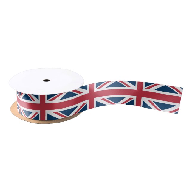 En Satin Le ruban du drapeau britannique Union Jack (Bobine)
