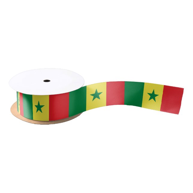 En Satin Le ruban du drapeau sénégalais (Bobine)