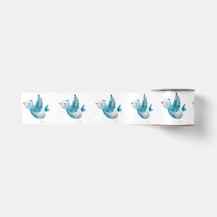 En Satin Les Oiseaux Prennent Le Ruban De Vol
