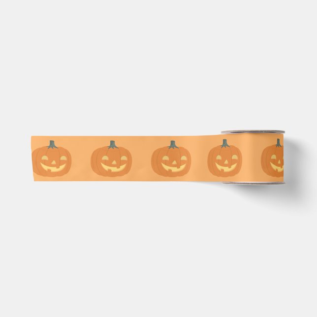 En Satin Lil Jak Halloween Ruban orange (Devant)