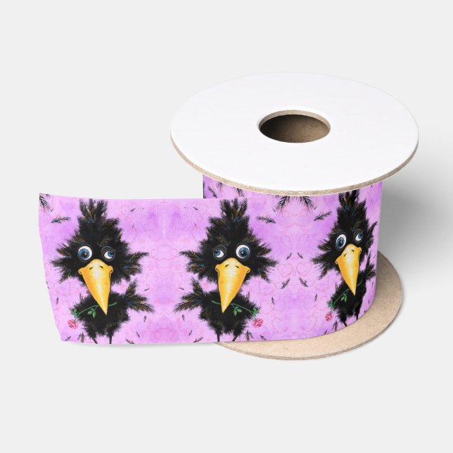 En Satin Oiseau romantique avec ruban drôle de fleur (Bobine)