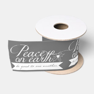 En Satin Paix sur Terre Personnaliser Couleurs Ruban de Noë