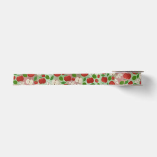 En Satin Ruban à motif de pomme dessiné à la main - Moderne