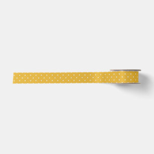 En Satin Ruban à motif petits points jaune bonbon