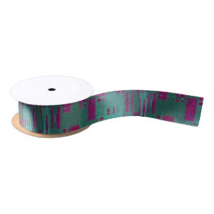 En Satin Ruban Abstrait / Turquoise