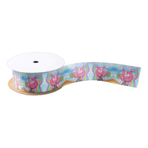 En Satin Ruban Acrobat Pig