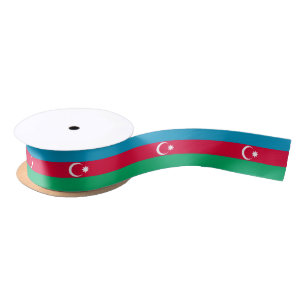En Satin Ruban azerbaïdjanais de drapeau
