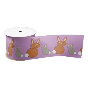 En Satin Ruban Bunnies Fête des mères