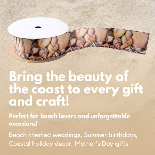 En Satin Ruban cadeau Seashells