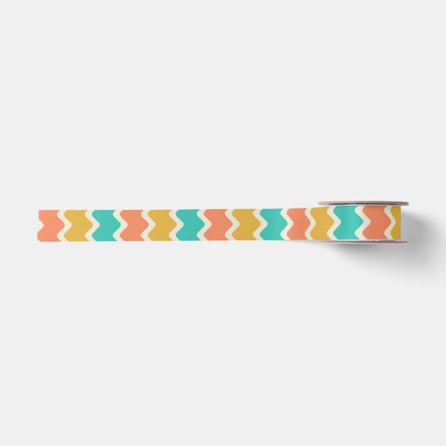 En Satin Ruban Chevron Coloré (Devant)