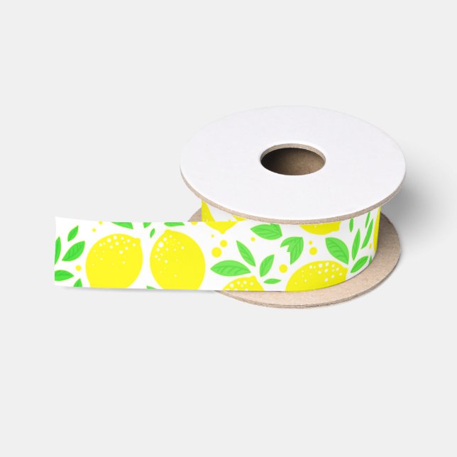 En Satin Ruban citron (Bobine)