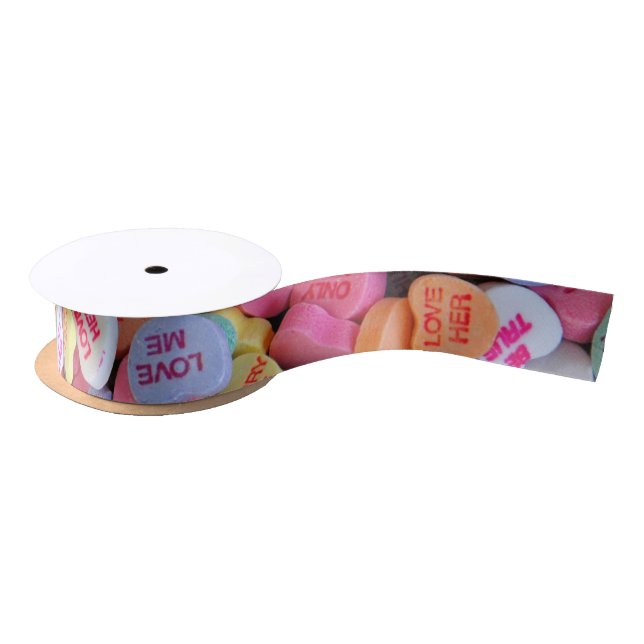 En Satin Ruban Coeurs de bonbons (Bobine)
