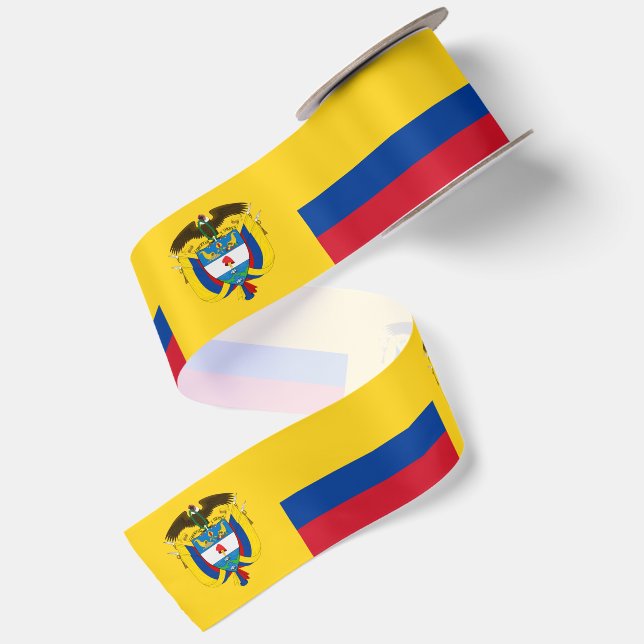 En Satin Ruban Colombie, Emblème, patriotique, Drapeau Colo (Dos)