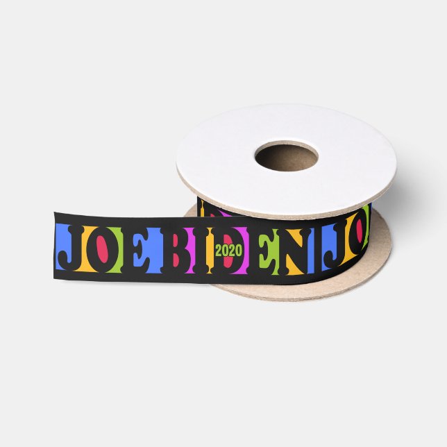 En Satin Ruban coloré JOE BIDEN 2020 (Bobine)