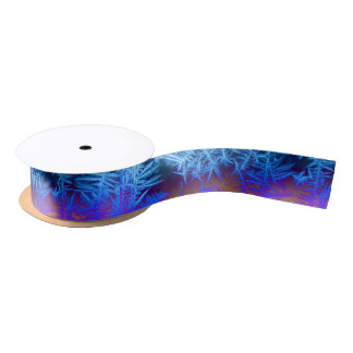 En Satin Ruban congelé de cristaux de glace du feu