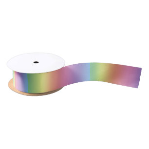 En Satin Ruban - Couleurs de l'arc-en-ciel - Vertical