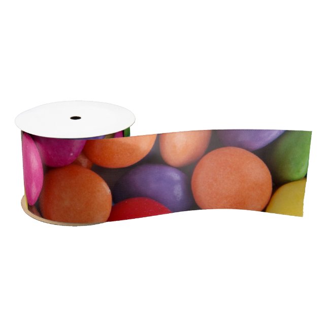 En Satin Ruban de bonbon à bouton (Bobine)