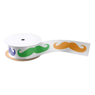 En Satin Ruban de cadeau drôle avec un design de moustache