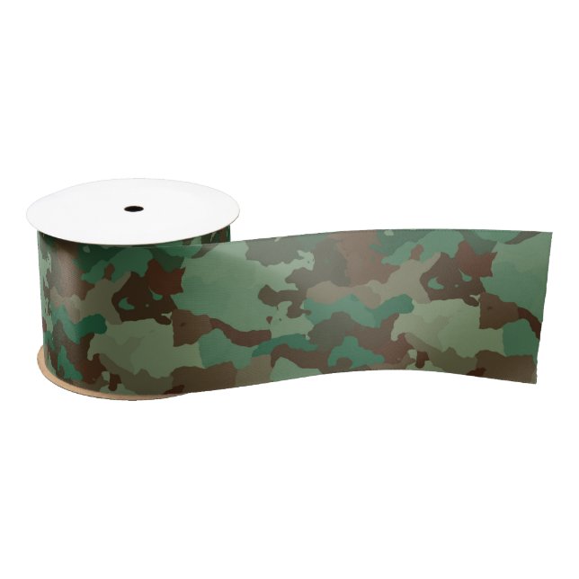 En Satin ruban de camouflage militaire (Bobine)