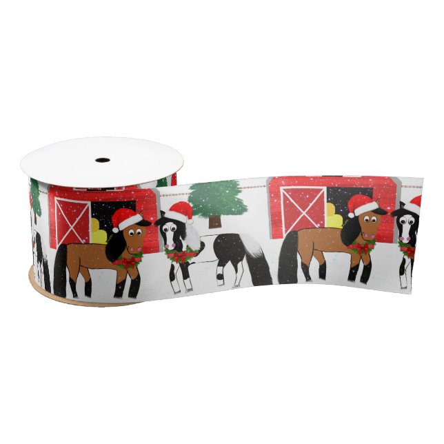 En Satin Ruban de cheval de Noël (Bobine)