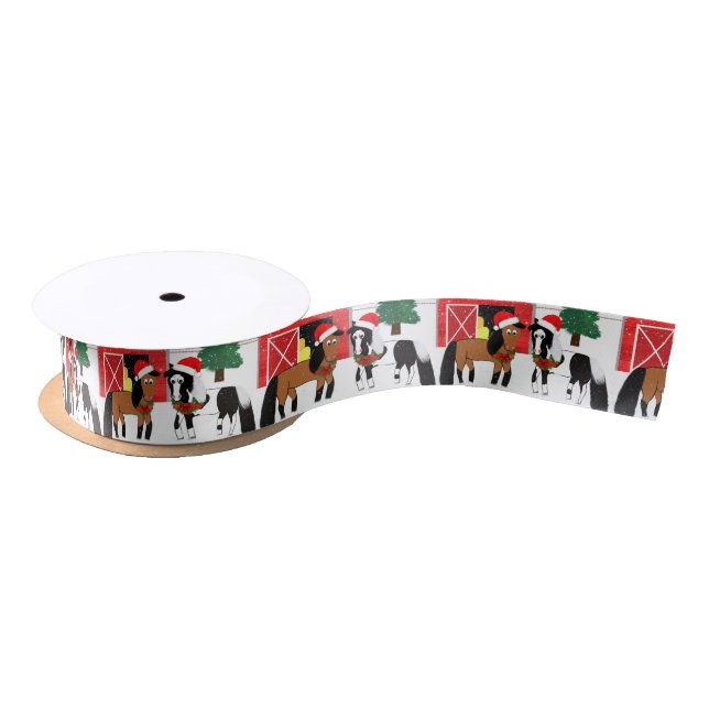 En Satin Ruban de cheval de Noël (Bobine)