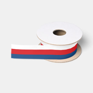 En Satin ruban de couleurs du drapeau tchèque, République t