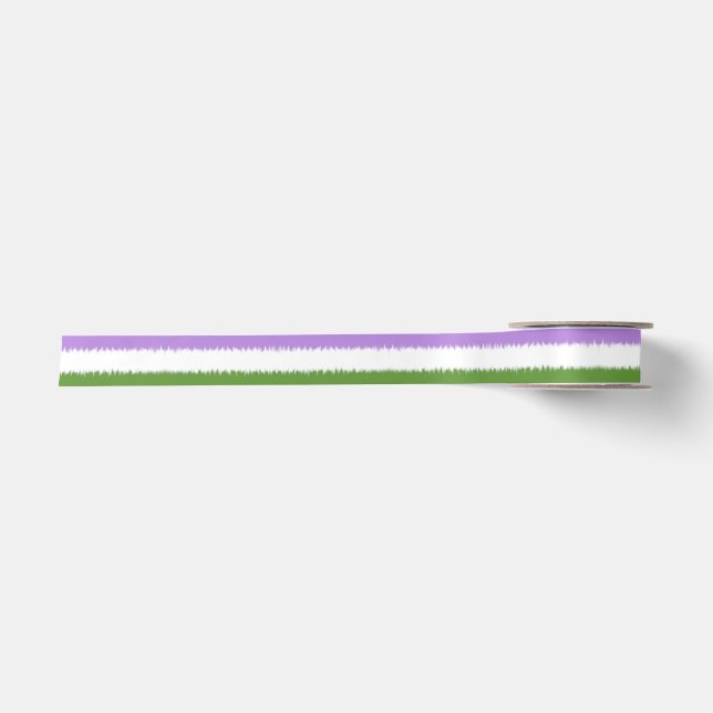 En Satin Ruban de drapeau genderqueer (Devant)