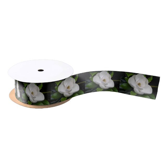 En Satin Ruban de fleur de magnolia (Bobine)