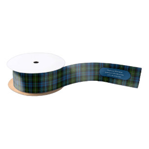 EN SATIN RUBAN DE HANDFASTING TARTAN NOM PERSONNALISÉS DATE