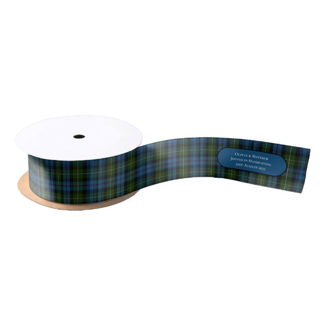 EN SATIN RUBAN DE HANDFASTING TARTAN NOM PERSONNALISÉS DATE (Bobine)