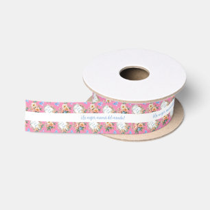 En Satin Ruban de Message Éditable pour la Fête des Mères