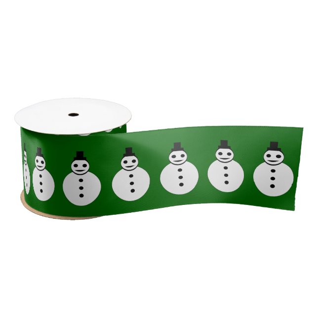 En Satin Ruban de neige de Noël souriant (Bobine)