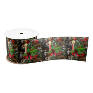 En Satin Ruban de Noël, bougie de Noël