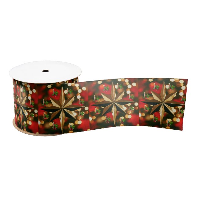 En Satin Ruban de Noël, bougie de Noël (Bobine)