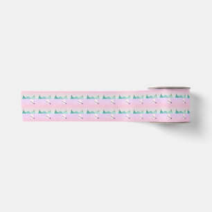 En Satin Ruban de Noël Pastel sous la Lumière de la Lune