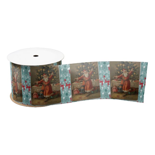 En Satin Ruban de Noël, Père Noël Vintage (Bobine)