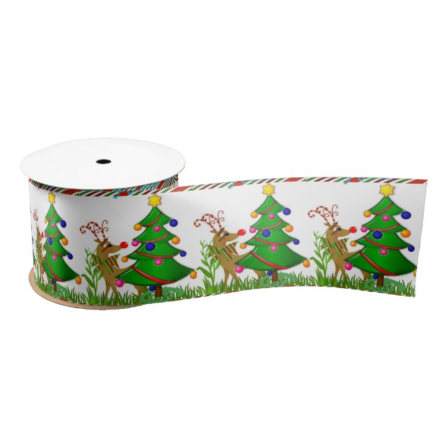 En Satin Ruban de Noël, rennes (Bobine)