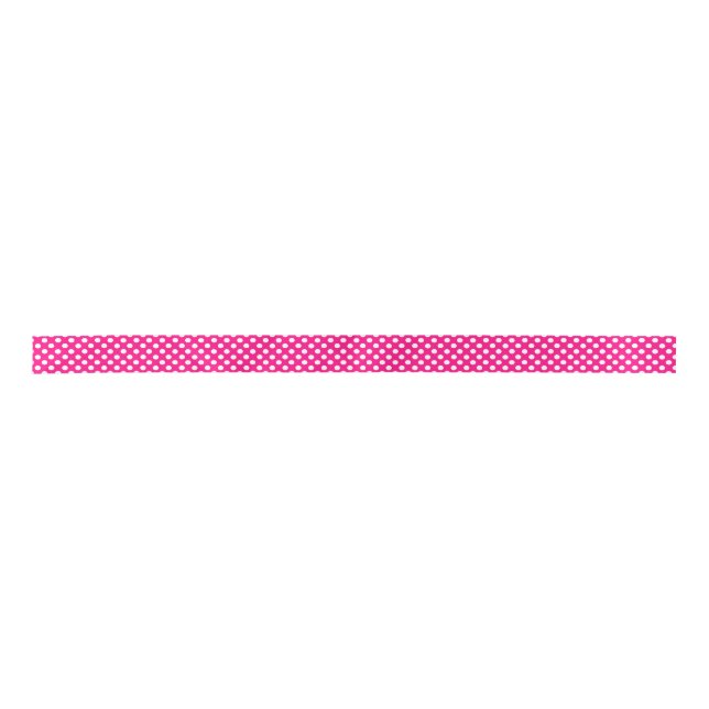 En Satin Ruban de point Polka rose et blanc (Devant)